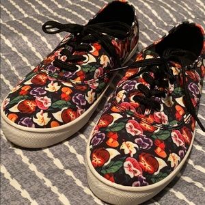 Alice In Wonderland floral print sneakers